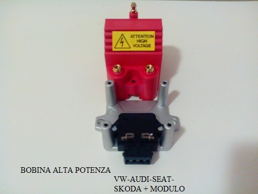 BOBINA ALTA POTENZA VW-AUDI-SEAT-SKODA+MODULO