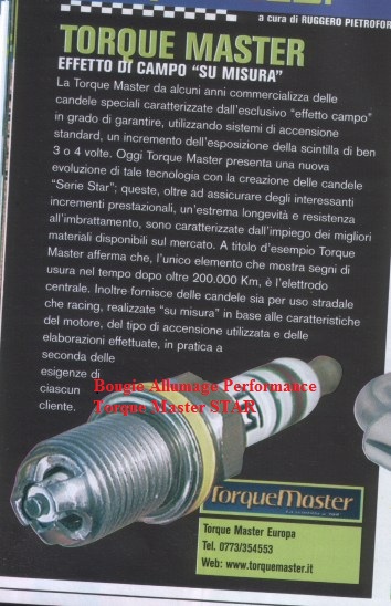 Bougie Allumage Performance Torque Master STAR
