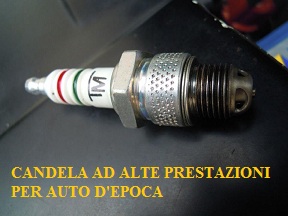 CANDELA AD ALTE PRESTAZIONI PER AUTO D'EPOCA