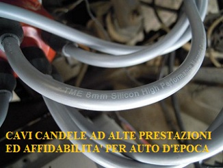 CAVI CANDELE AD ALTE PRESTAZIONI PER AUTO D'EPOCA