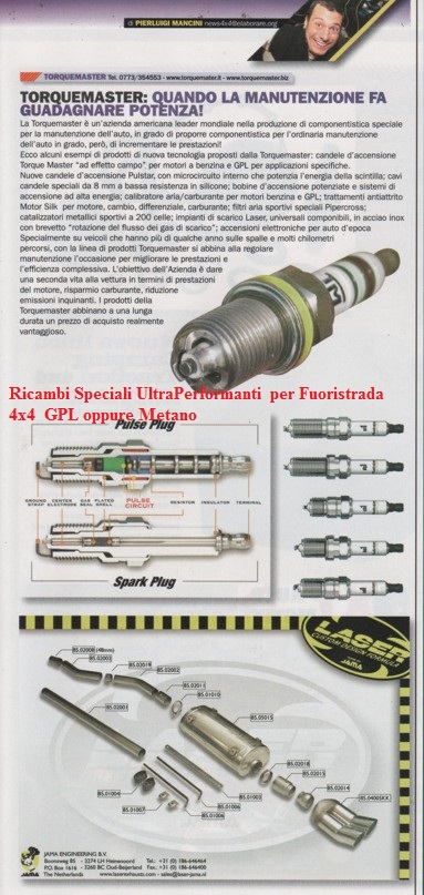 Ricambi UltraPerformanti per Fuoristrada 4x4 GPL Metano